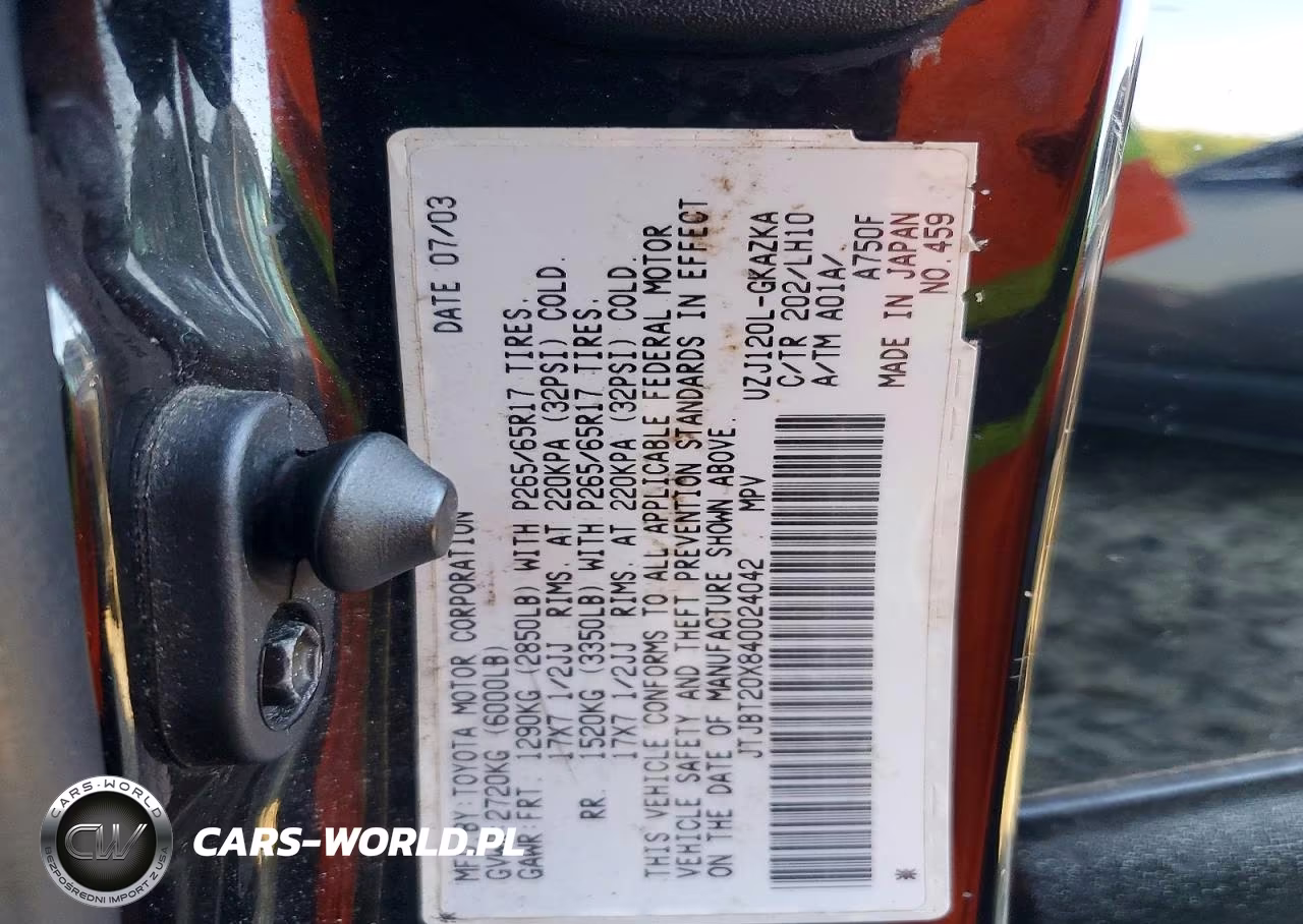 2004 Lexus Gx 470 VIN:JTJBT20X840024042 - 13