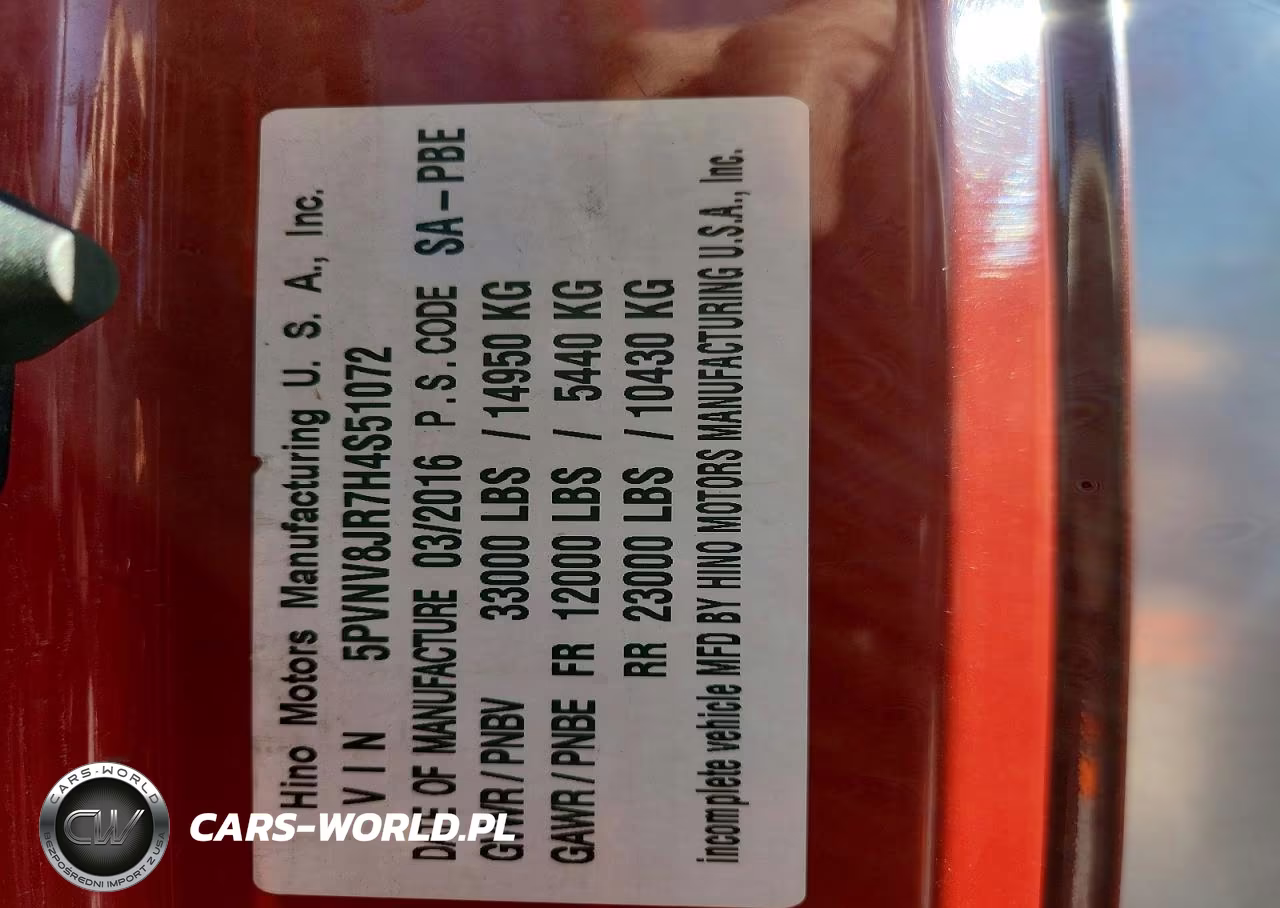 2017 Hino 338 Box Truck VIN:5PVNV8JR7H4S51072 - 12
