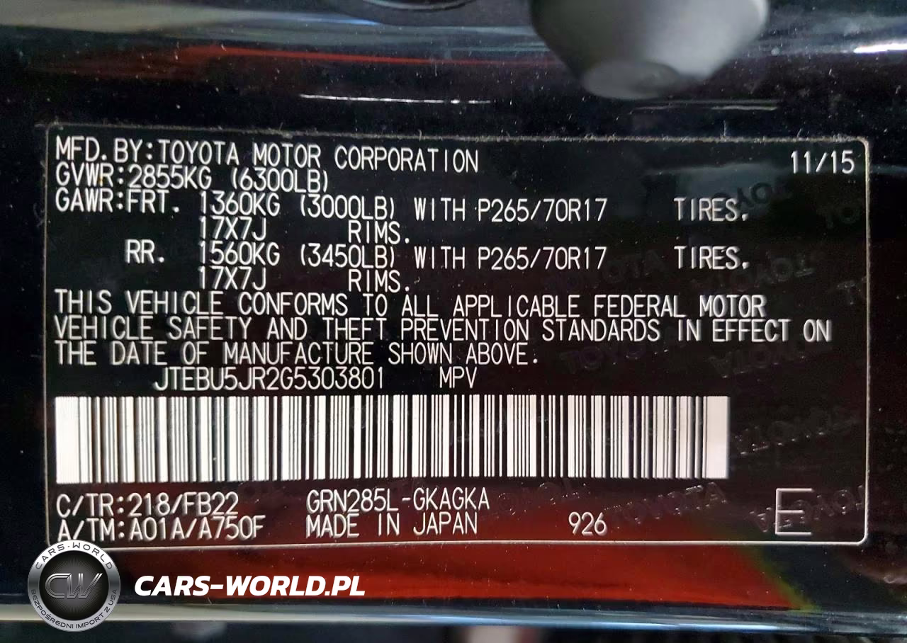 2016 Toyota 4Runner Sr5 VIN:JTEBU5JR2G5303801 - 13