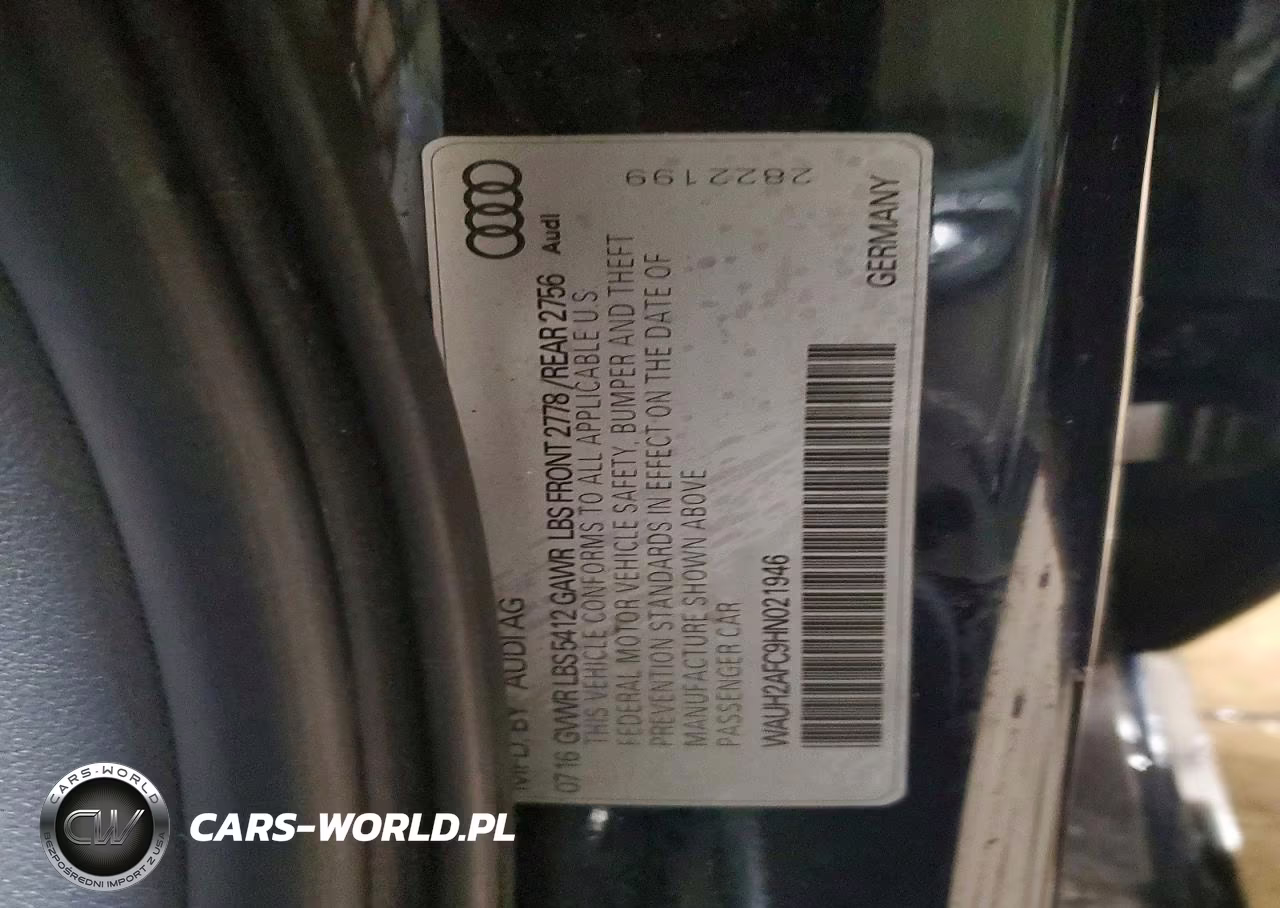 2017 Audi A6 Prestige VIN:WAUH2AFC9HN021946 - 12
