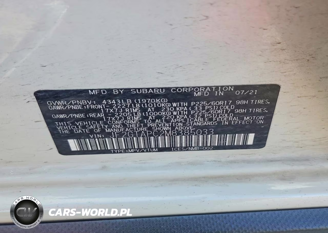 2021 Subaru Crosstrek Premium VIN:JF2GTAPC2M8385033 - 13
