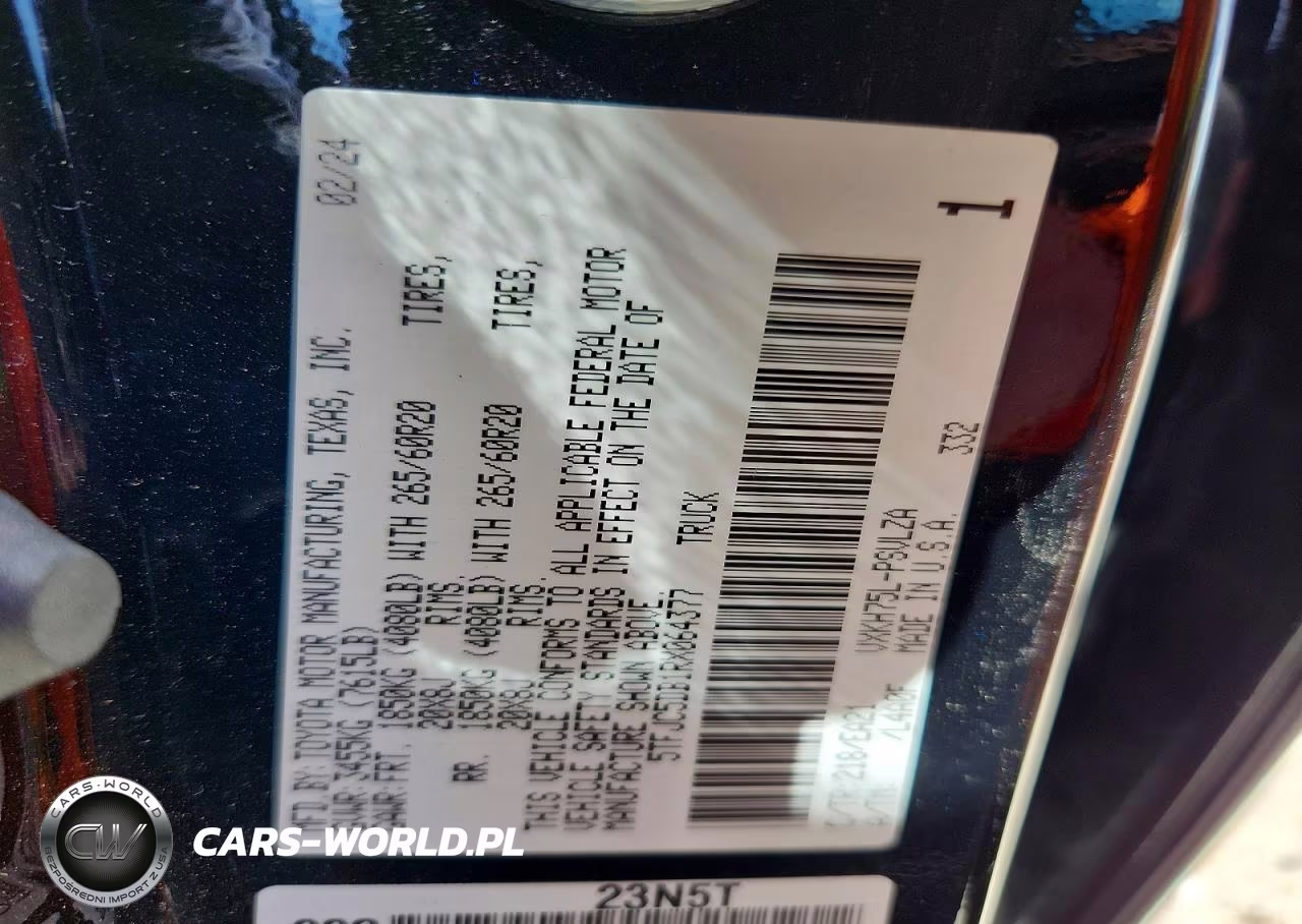 2024 Toyota Tundra Limited Hv VIN:5TFJC5DB1RX064377 - 13