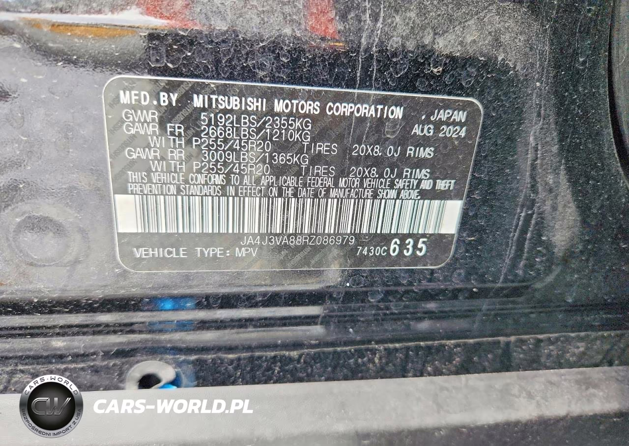 2024 Mitsubishi Outlander Se VIN:JA4J3VA88RZ086979 - 13