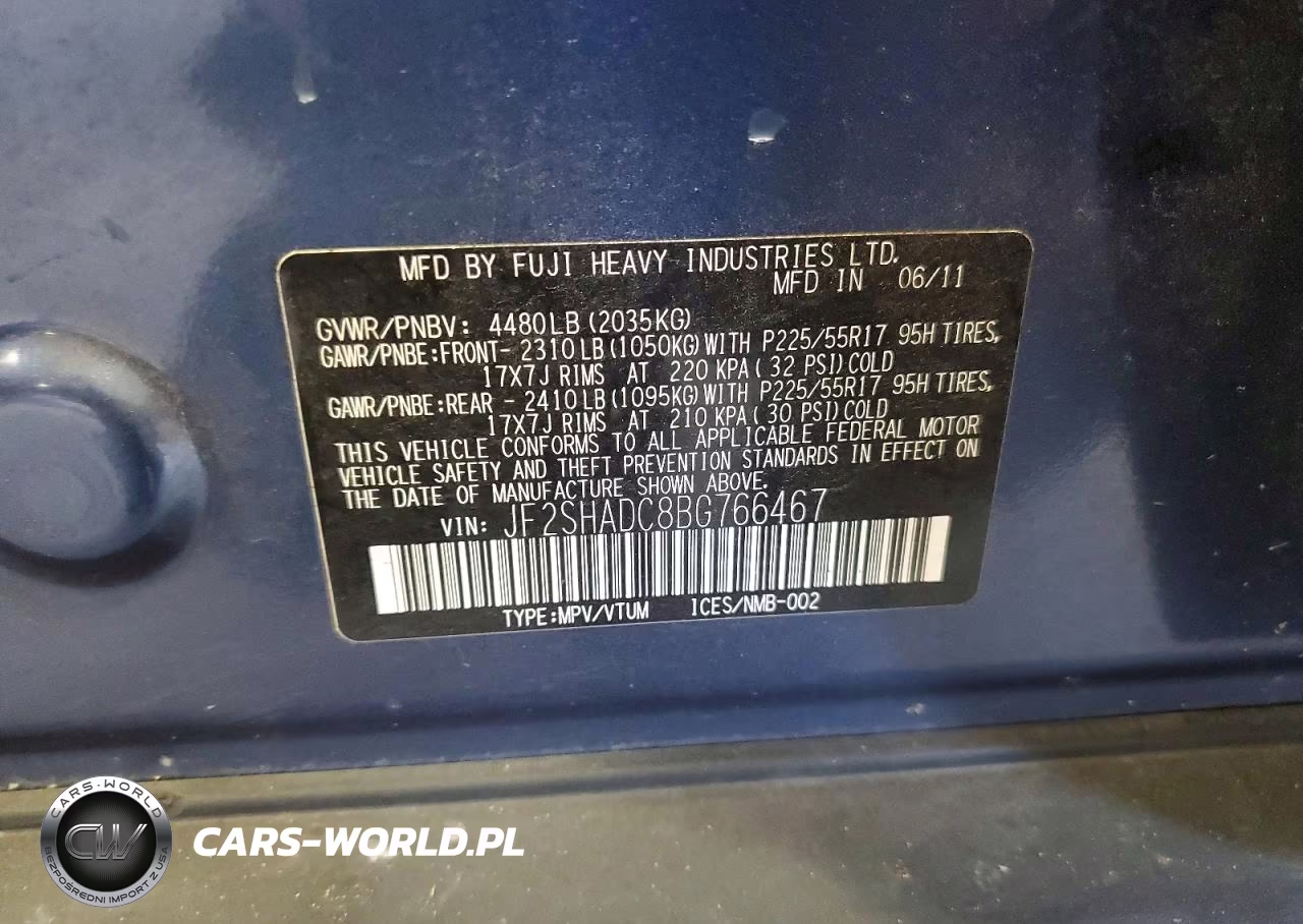2011 Subaru Forester 2.5X Premium VIN:JF2SHADC8BG766467 - 14