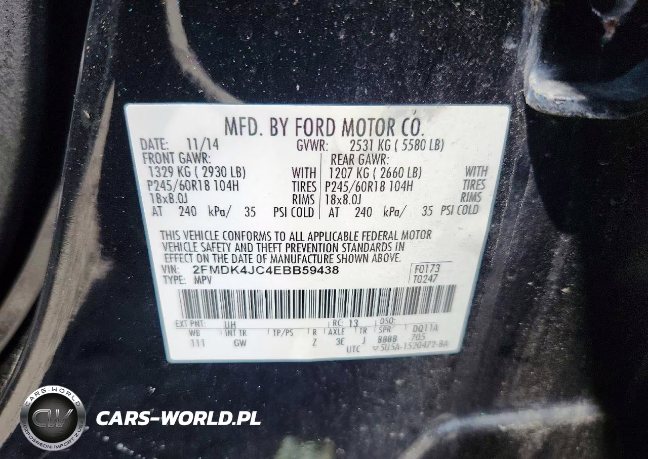 2014 Ford Edge Sel VIN:2FMDK4JC4EBB59438 - 12