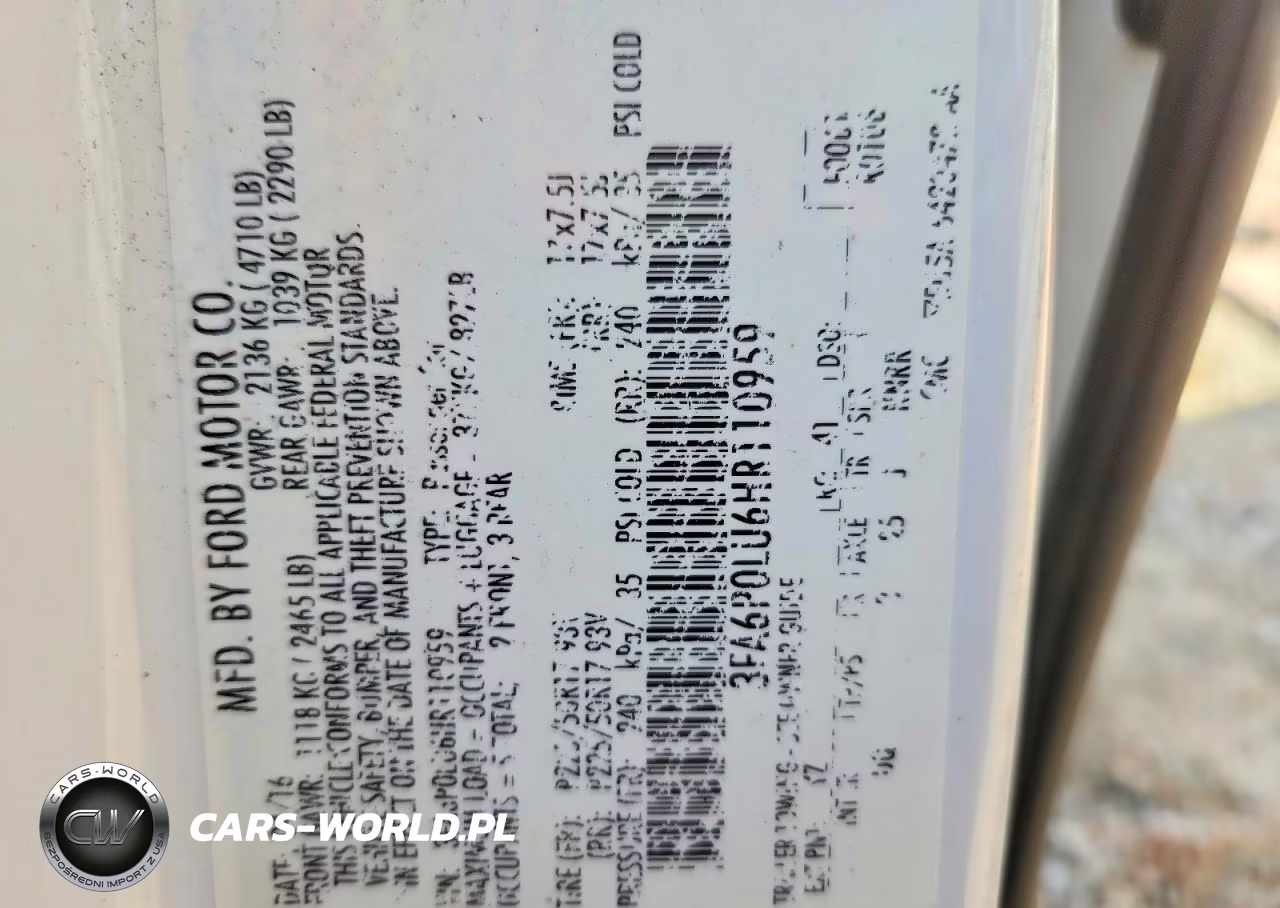 2017 Ford Fusion Se Hybrid VIN:3FA6P0LU6HR110959 - 12
