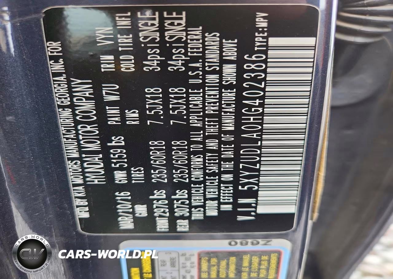 2017 Hyundai Santa Fe Sport 2.0T VIN:5XYZUDLA0HG402386 - 13