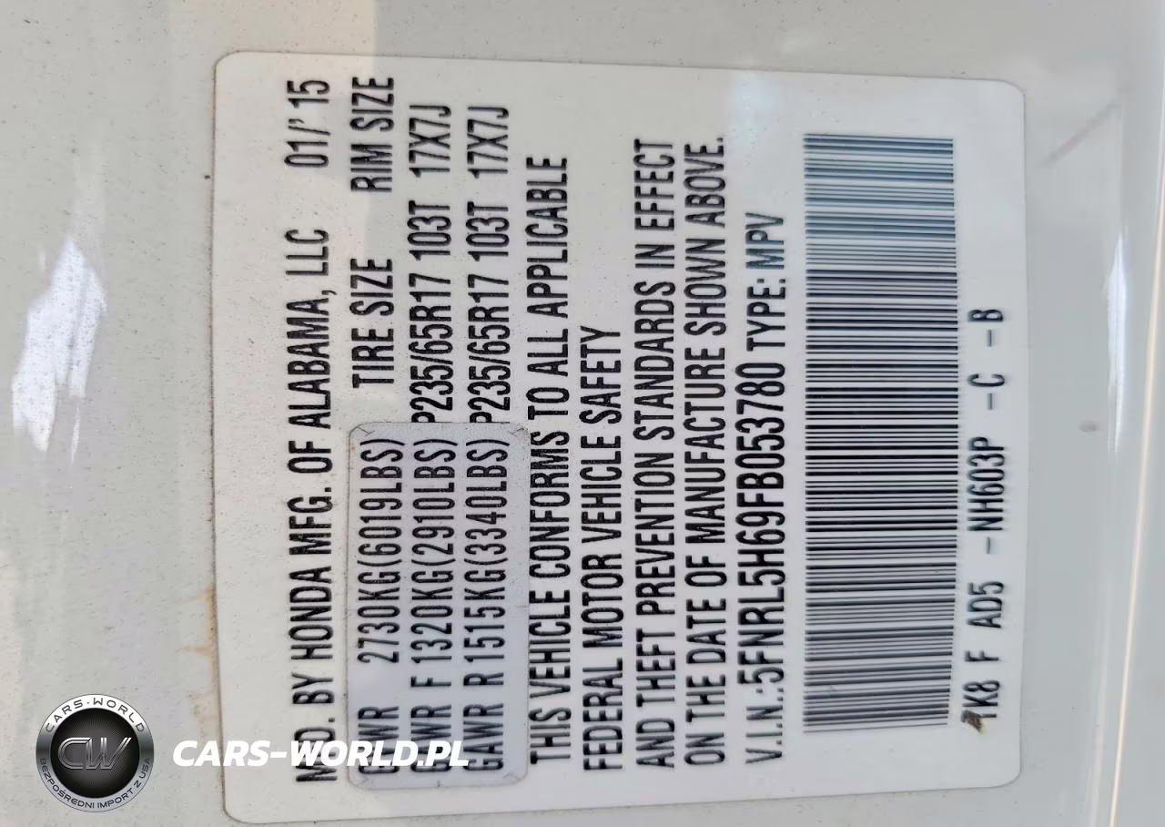 2015 Honda Odyssey Exl VIN:5FNRL5H69FB053780 - 13