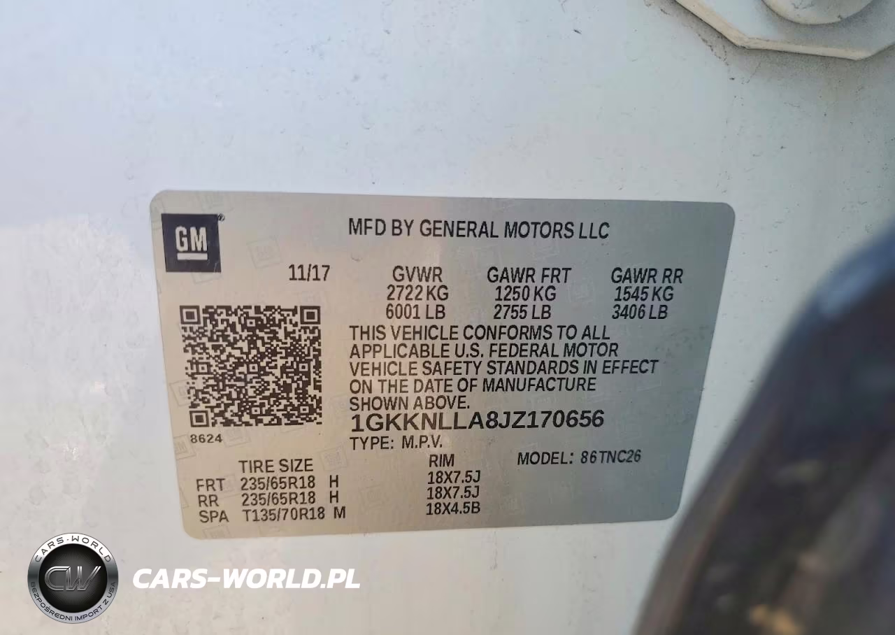 2018 GMC Acadia Sle VIN:1GKKNLLA8JZ170656 - 13
