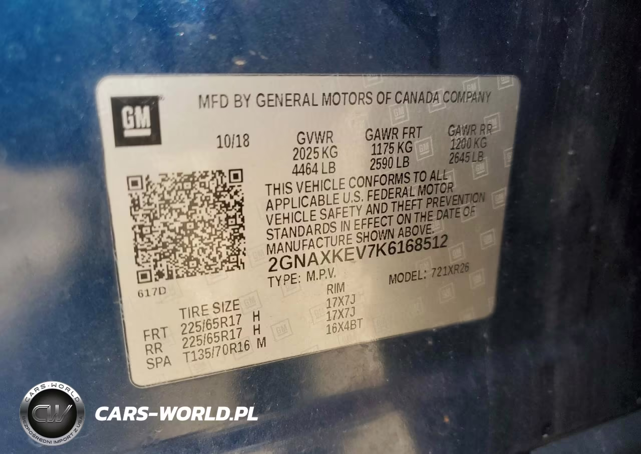 2019 Chevrolet Equinox Lt VIN:2GNAXKEV7K6168512 - 13