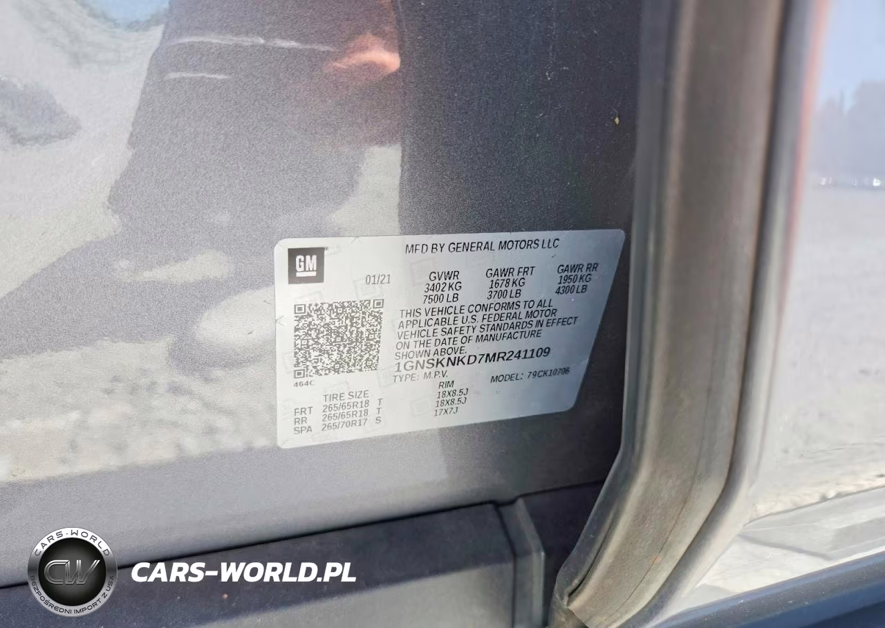 2021 Chevrolet Tahoe K1500 Lt VIN:1GNSKNKD7MR241109 - 13