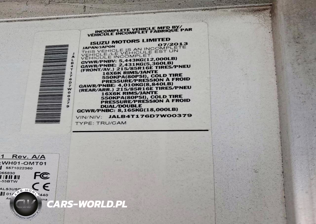 2013 Isuzu Npr Delivery Van VIN:JALB4T176D7W00379 - 13