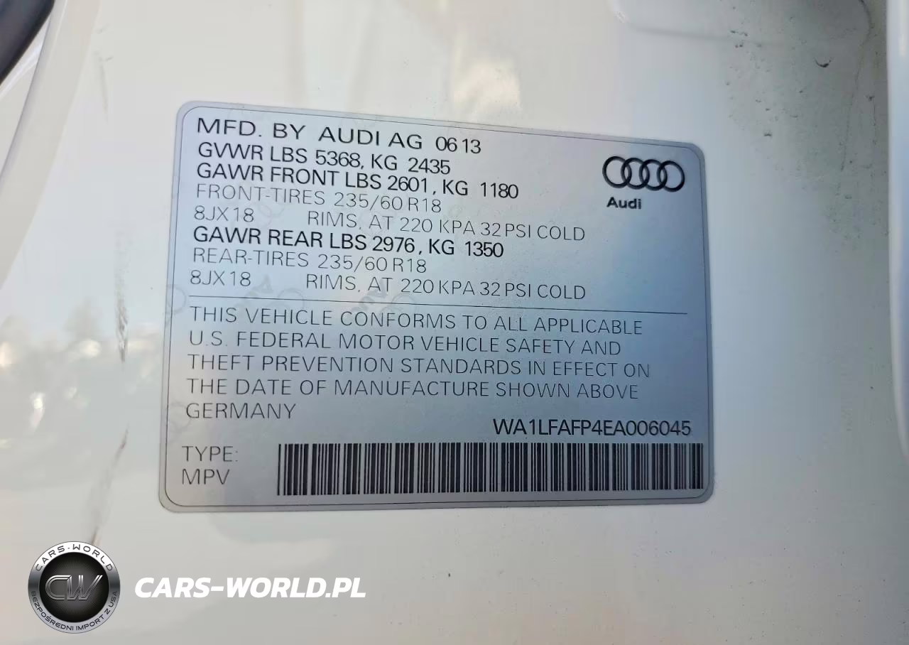2014 Audi Q5 Premium Plus VIN:WA1LFAFP4EA006045 - 13