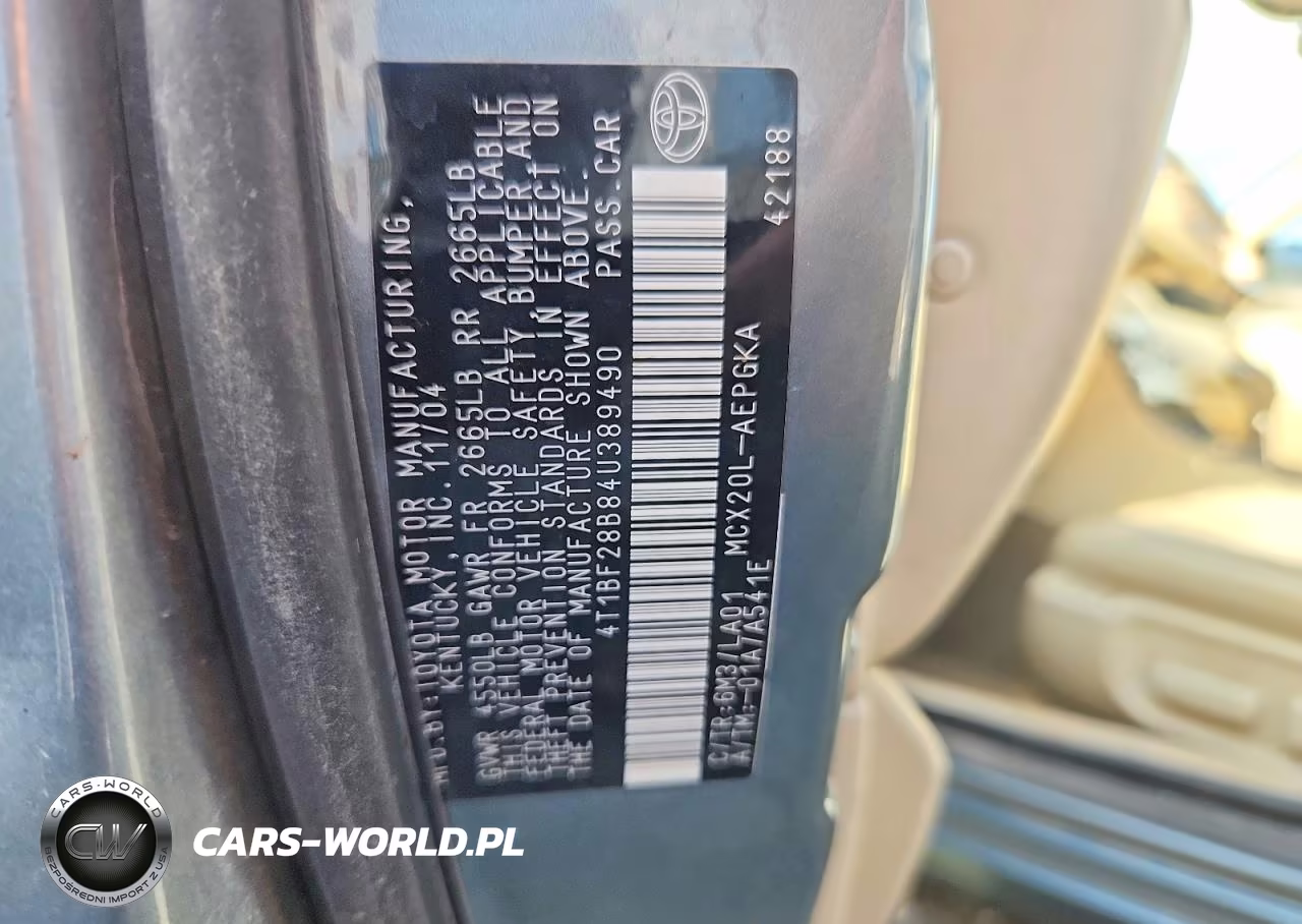 2004 Toyota Avalon Xls VIN:4T1BF28B84U389490 - 12