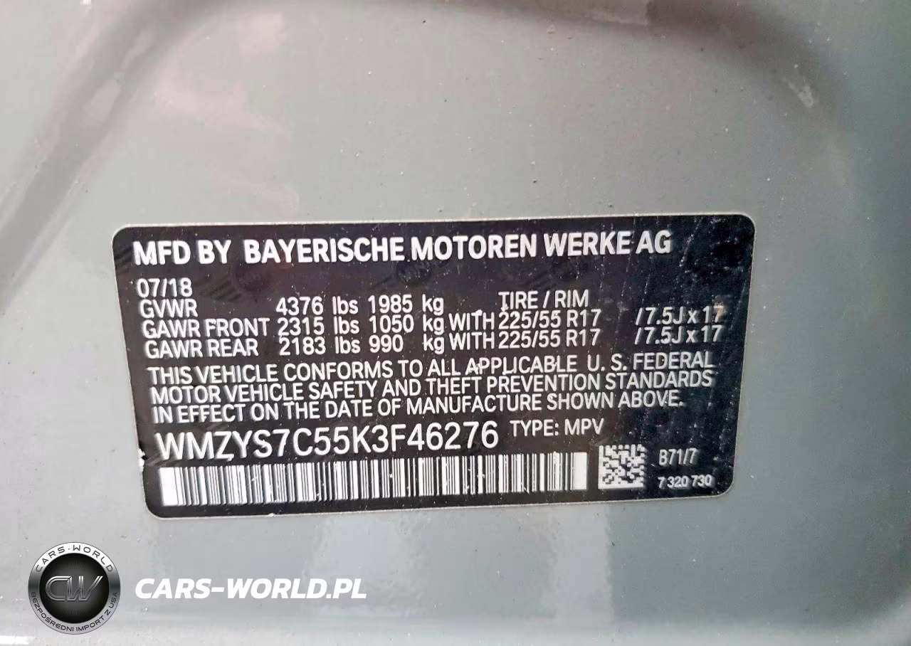 2019 Mini Cooper Countryman VIN:WMZYS7C55K3F46276 - 13
