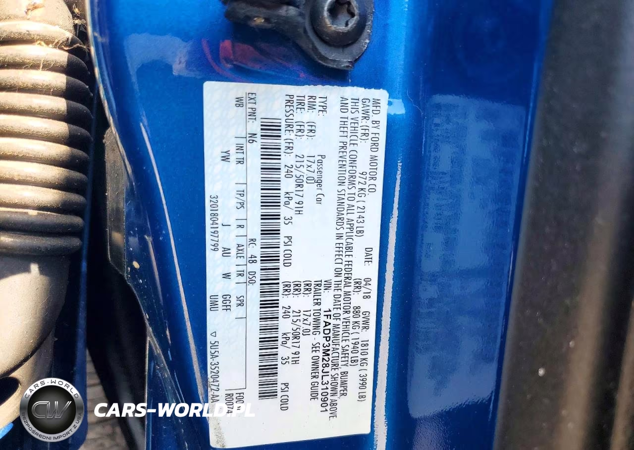 2018 Ford Focus Sel VIN:1FADP3M28JL310901 - 12