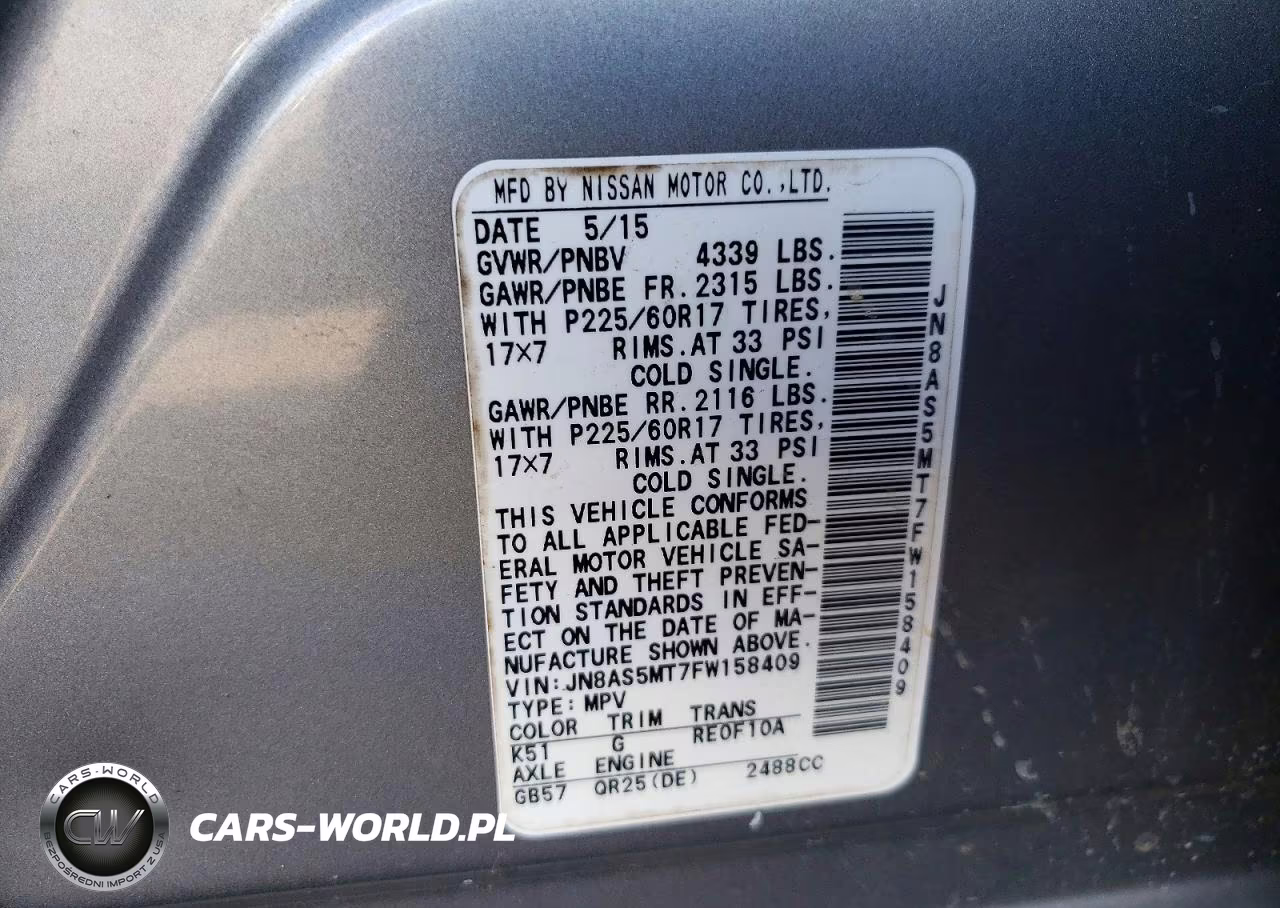 2015 Nissan Rogue Select S VIN:JN8AS5MT7FW158409 - 12