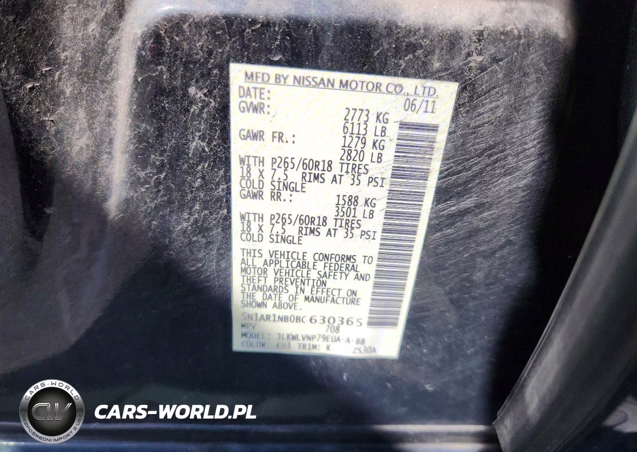 2011 Nissan Pathfinder S VIN:5N1AR1NB0BC630365 - 13