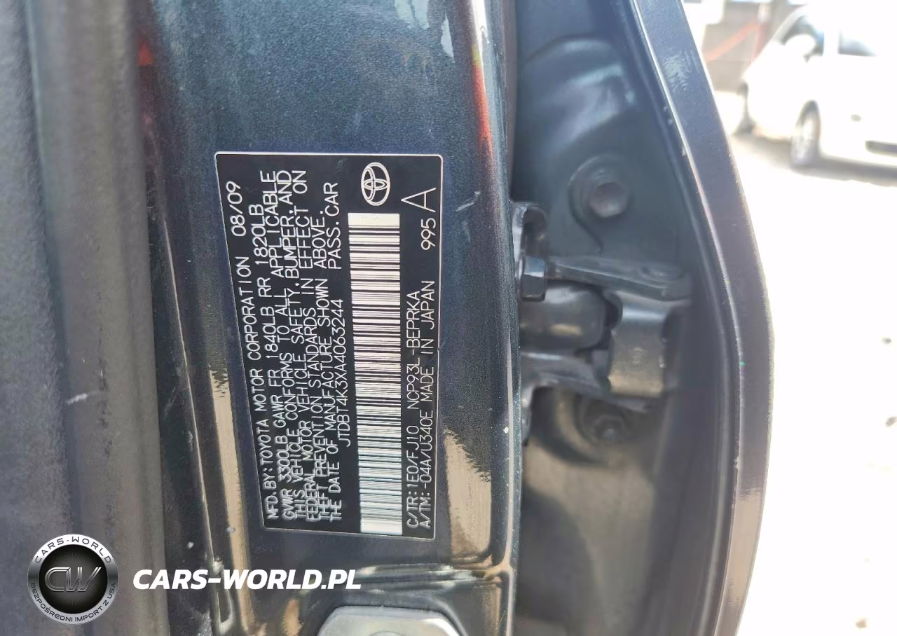 2010 Toyota Yaris Base VIN:JTDBT4K3XA4063244 - 12