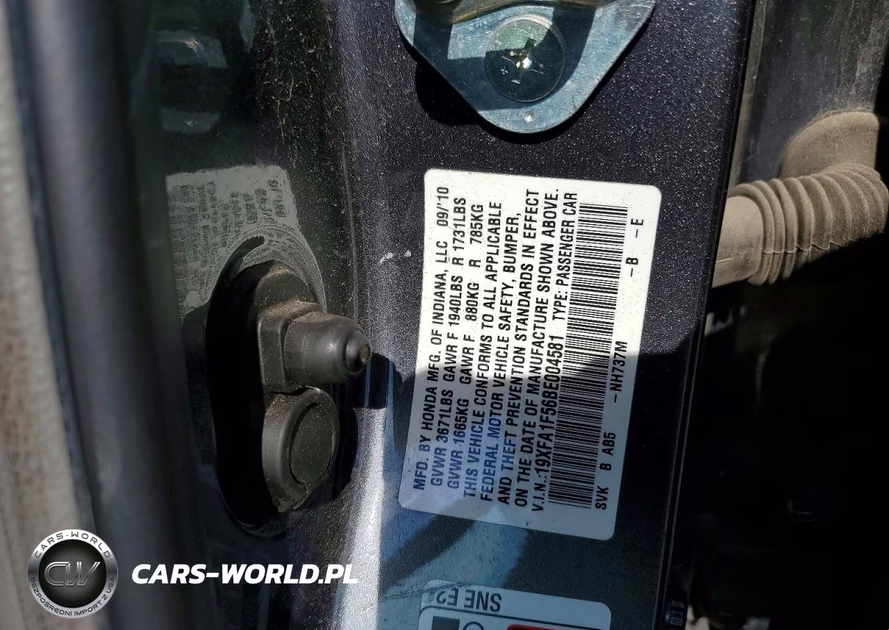 2011 Honda Civic Lx VIN:19XFA1F56BE004581 - 12