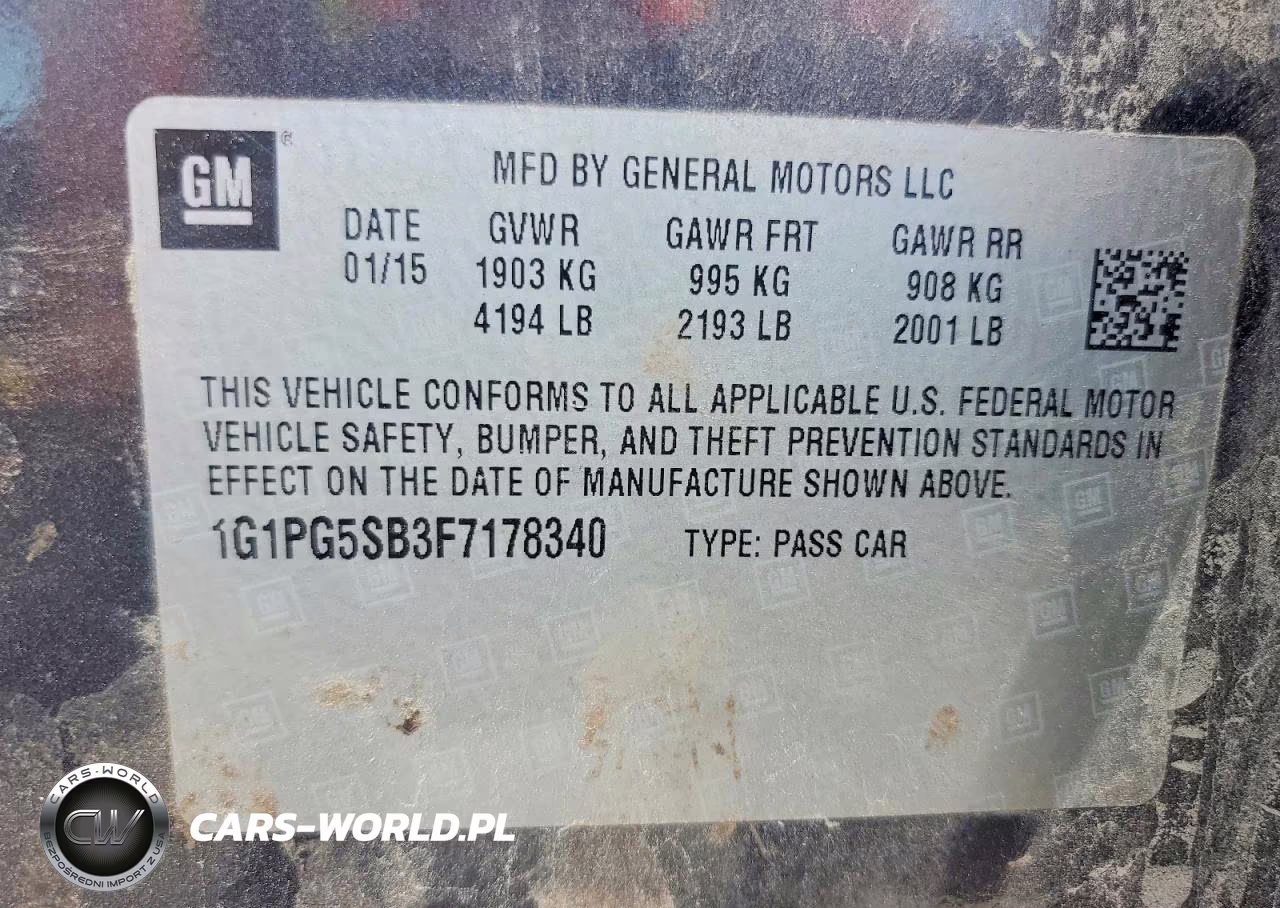 2015 Chevrolet Cruze Ltz VIN:1G1PG5SB3F7178340 - 12