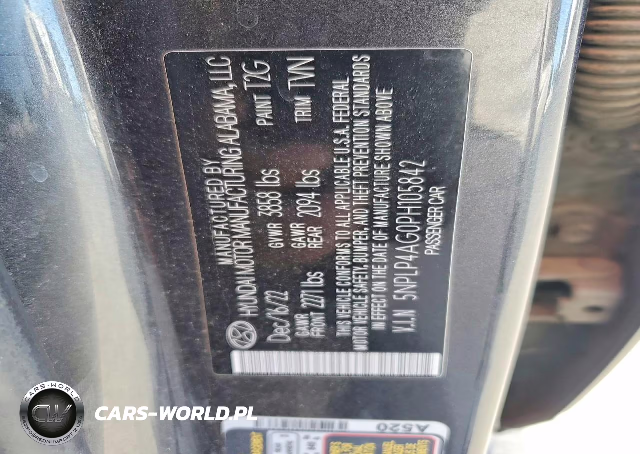 2023 Hyundai Elantra Limited VIN:5NPLP4AG0PH105842 - 12