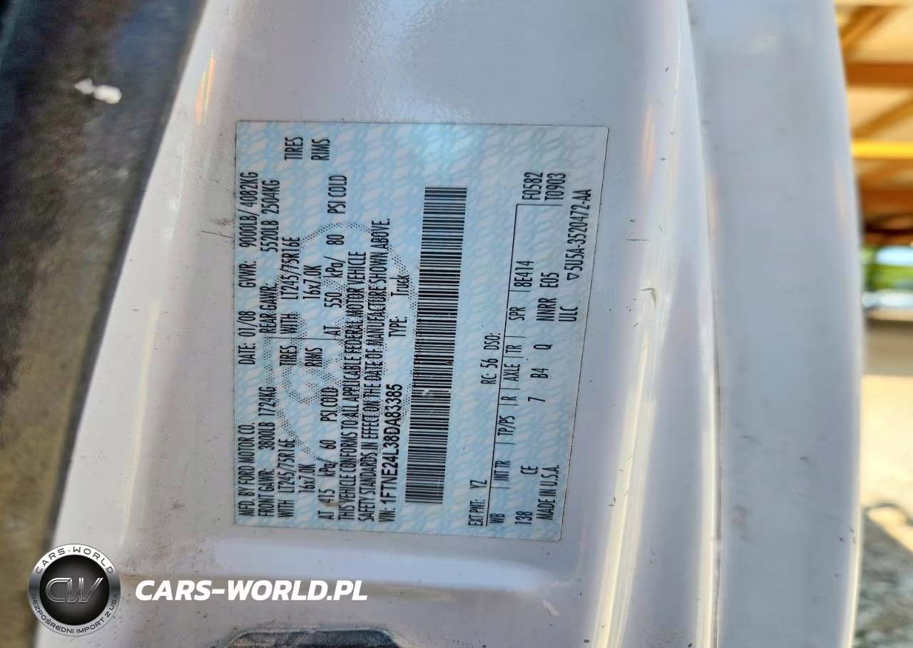 2008 Ford Econoline E250 Van VIN:1FTNE24L38DA83385 - 13