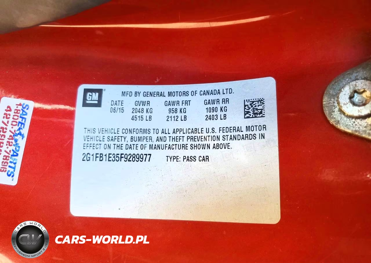 2015 Chevrolet Camaro Ls VIN:2G1FB1E35F9289977 - 13