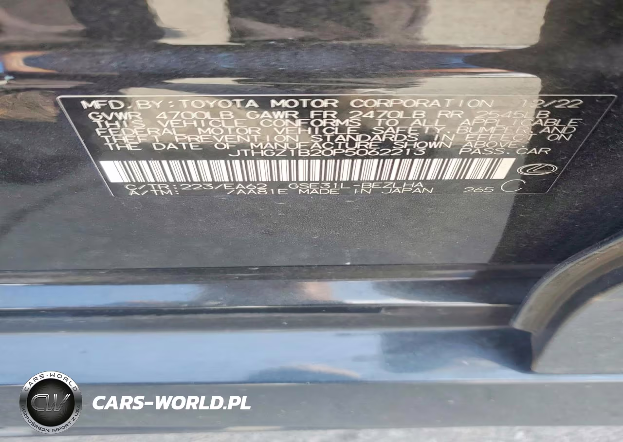 2023 Lexus Is 350 F Sport VIN:JTHGZ1B20P5062213 - 12