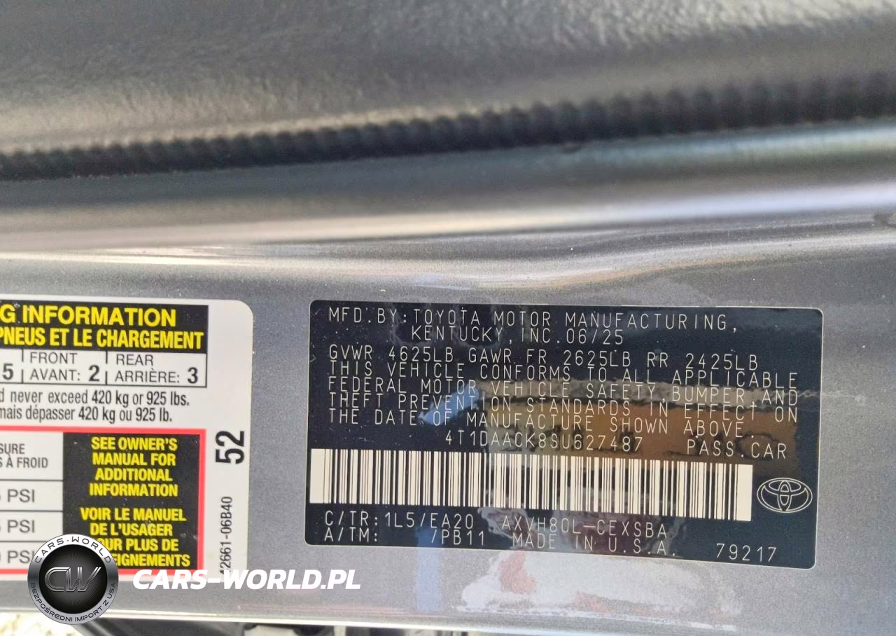 2025 Toyota Camry Se VIN:4T1DAACK8SU627487 - 12