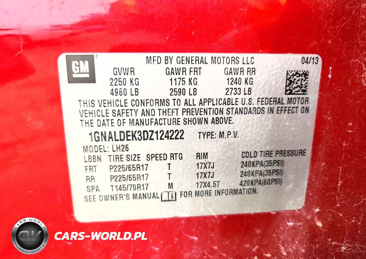 2013 Chevrolet Equinox Lt VIN:1GNALDEK3DZ124222 - 13