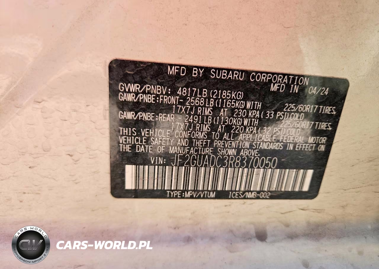 2024 Subaru Crosstrek Premium VIN:JF2GUADC3R8370050 - 13