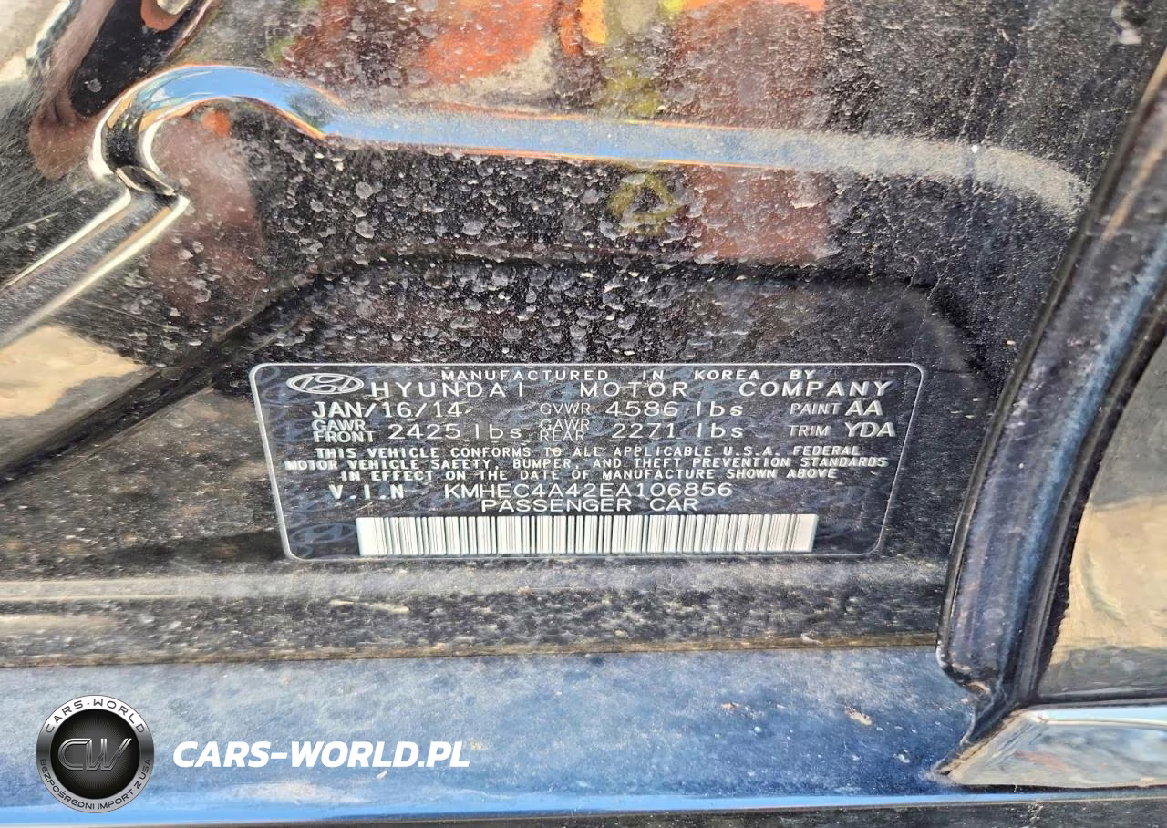 2014 Hyundai Sonata Hybrid VIN:KMHEC4A42EA106856 - 12