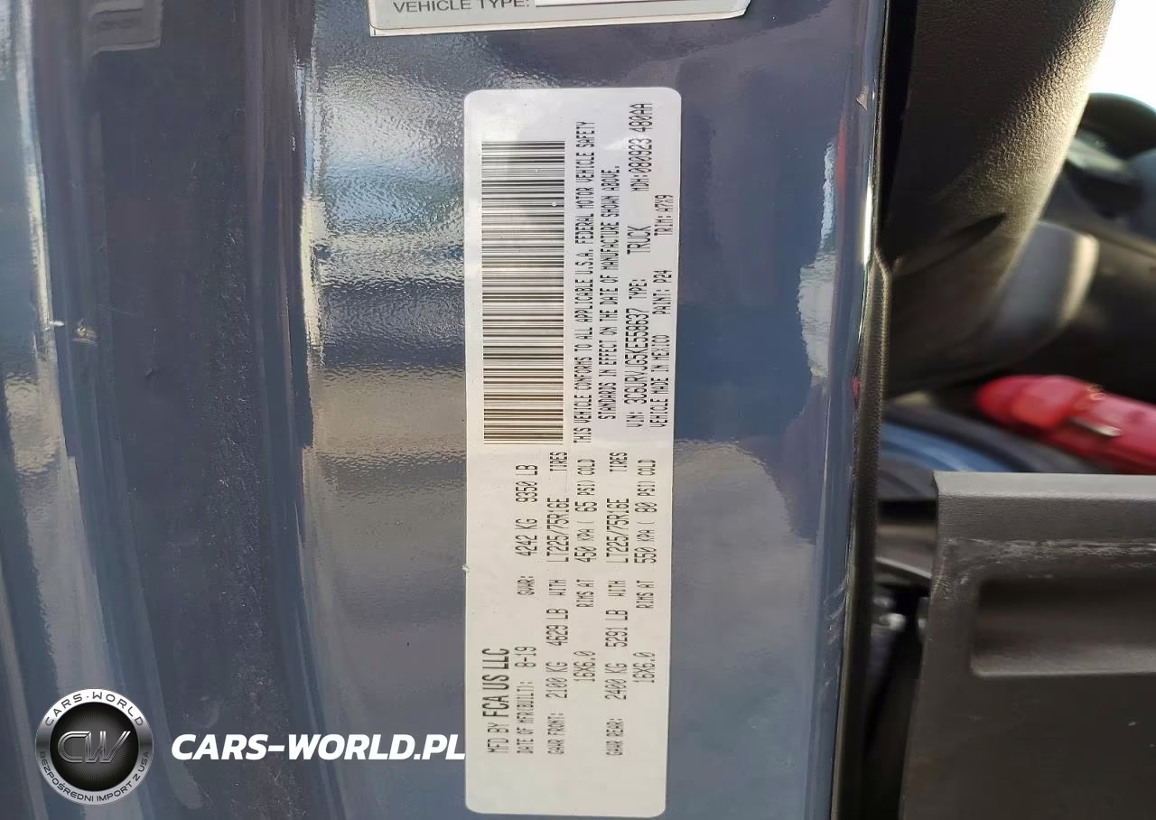 2019 Ram Promaster 3500 3500 High VIN:3C6URVJG5KE558637 - 13