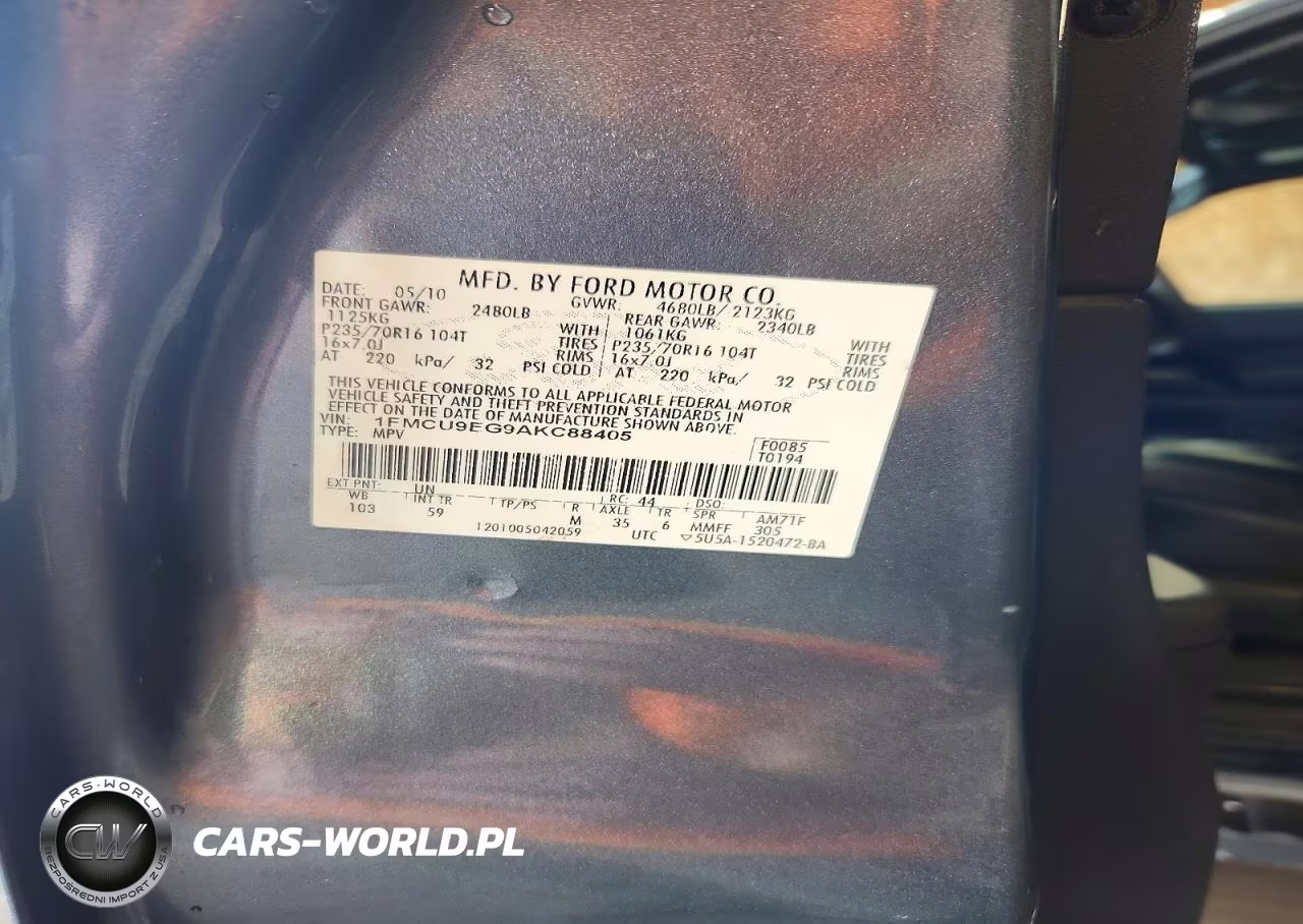2010 Ford Escape Limited VIN:1FMCU9EG9AKC88405 - 13