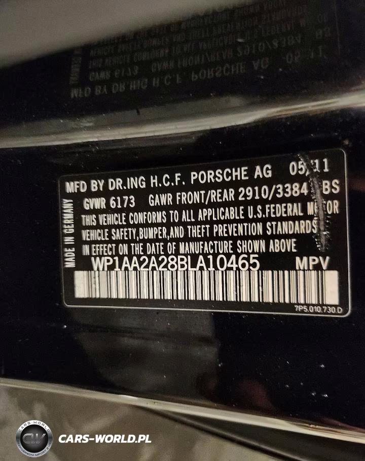 2011 Porsche Cayenne VIN:WP1AA2A28BLA10465 - 13