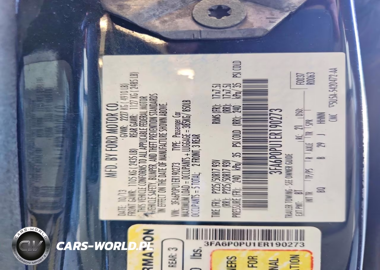 2014 Ford Fusion Se Phev VIN:3FA6P0PU1ER190273 - 12