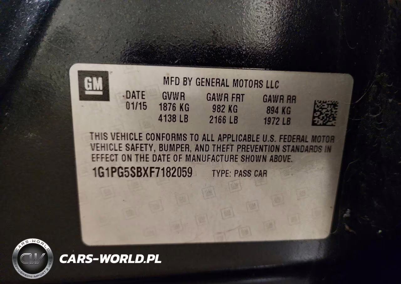 2015 Chevrolet Cruze Ltz VIN:1G1PG5SBXF7182059 - 12