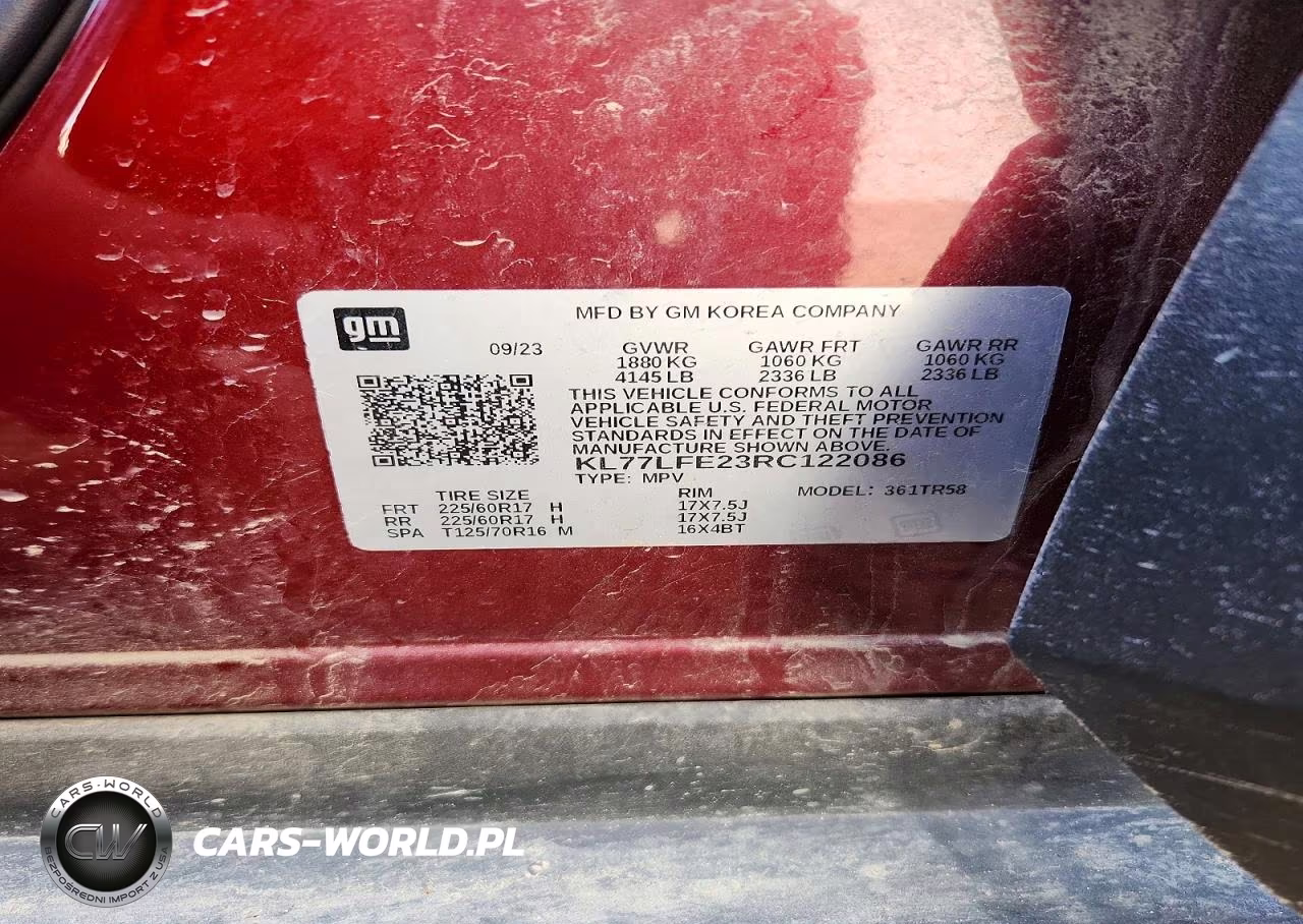 2024 Chevrolet Trax Ls VIN:KL77LFE23RC122086 - 14