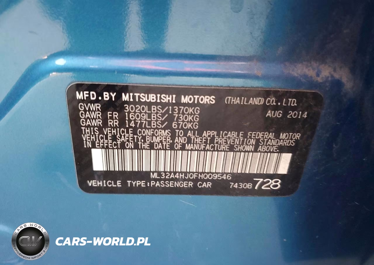2015 Mitsubishi Mirage Es VIN:ML32A4HJ0FH009546 - 12