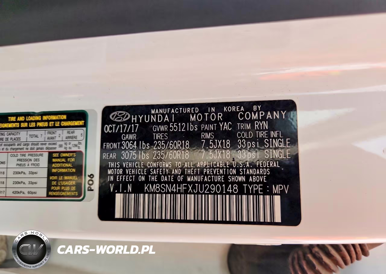 2018 Hyundai Santa Fe Se VIN:KM8SN4HFXJU290148 - 13