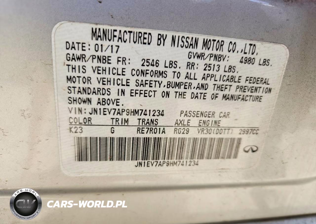 2017 Infiniti Q50 3.0T Signature Edition VIN:JN1EV7AP9HM741234 - 12