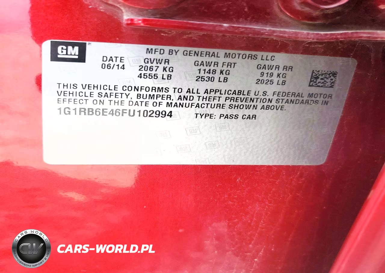 2015 Chevrolet Volt VIN:1G1RB6E46FU102994 - 13