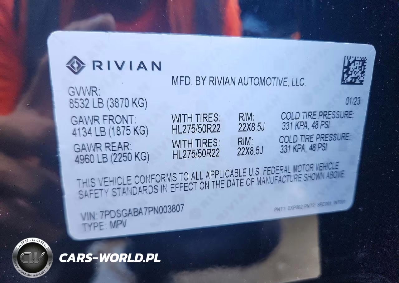 2023 Rivian R1S Adventure VIN:7PDSGABA7PN003807 - 14