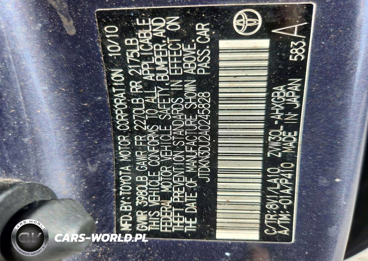 2010 Toyota Prius Iv VIN:JTDKN3DU2A0245828 - 12