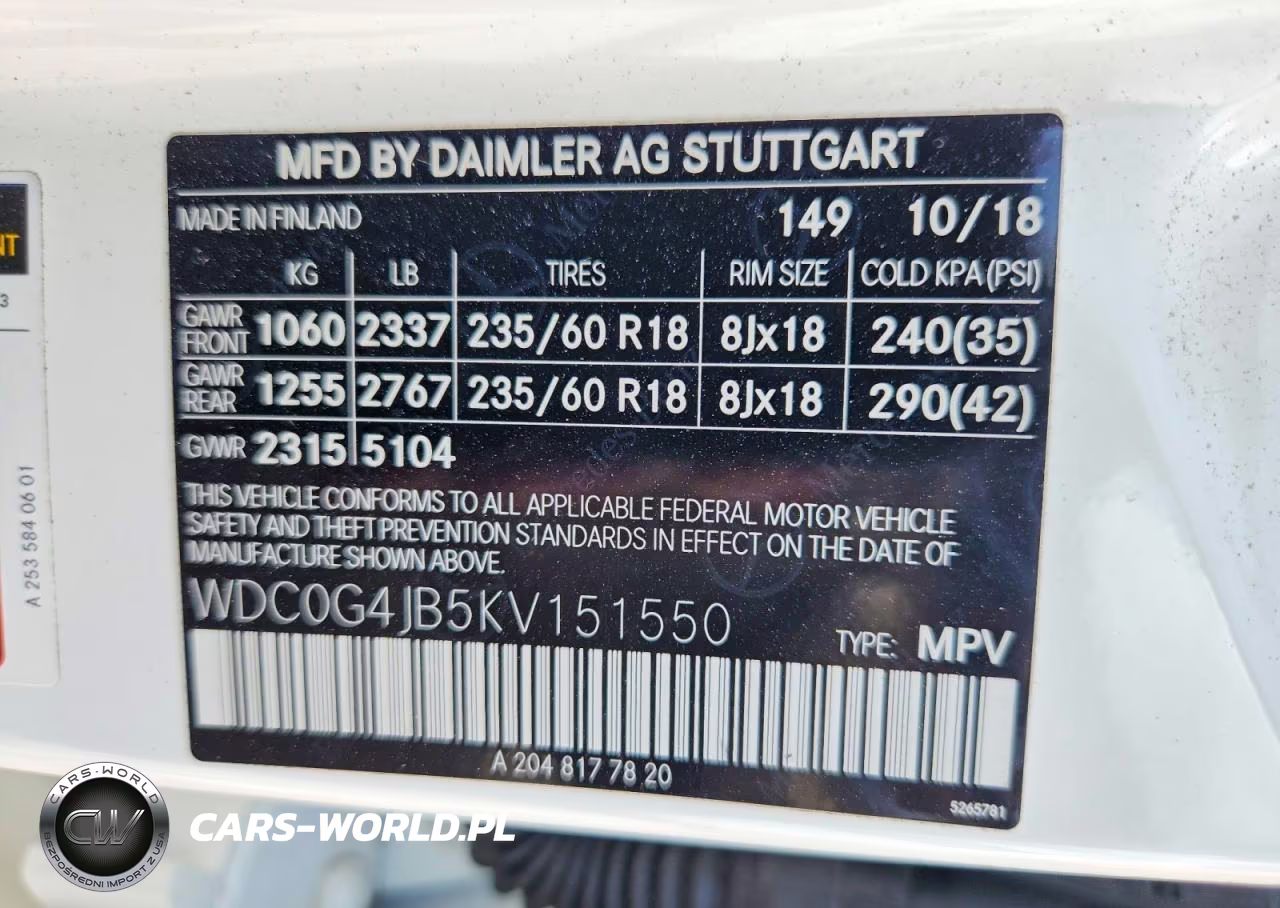 2019 Mercedes-Benz Glc 300 VIN:WDC0G4JB5KV151550 - 13