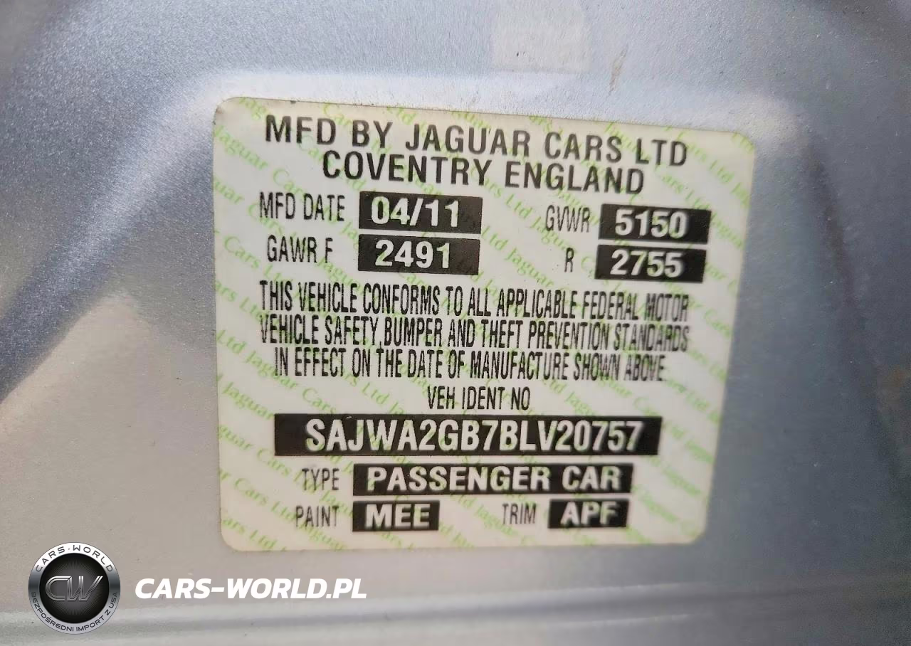 2011 Jaguar Xjl VIN:SAJWA2GB7BLV20757 - 13