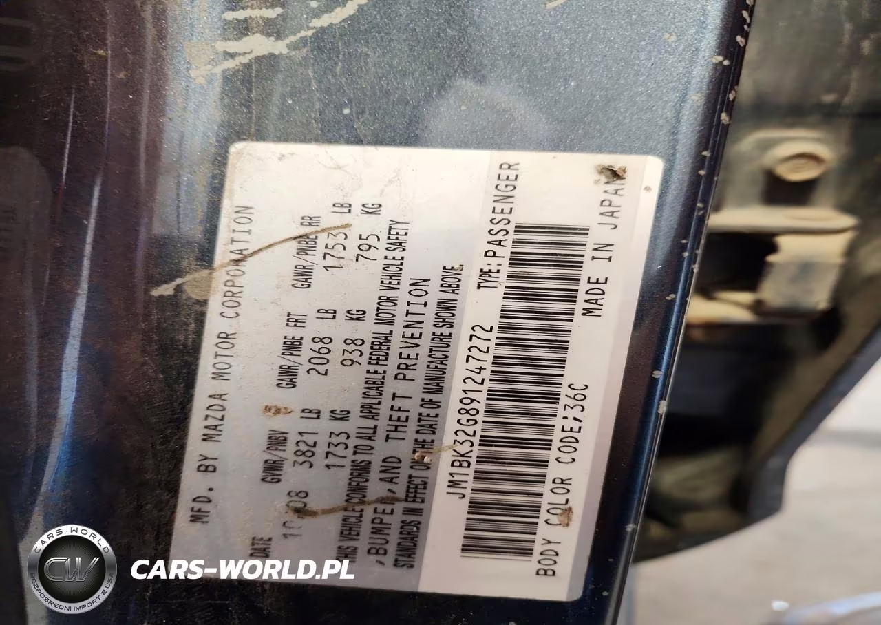 2009 Mazda 3 I VIN:JM1BK32G891247272 - 12