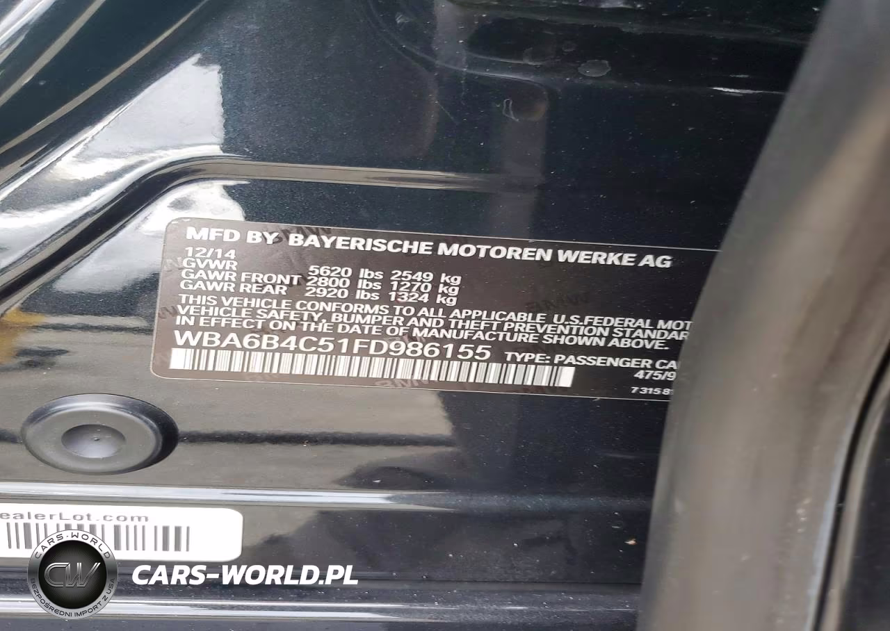 2015 BMW Alpina B6 VIN:WBA6B4C51FD986155 - 12