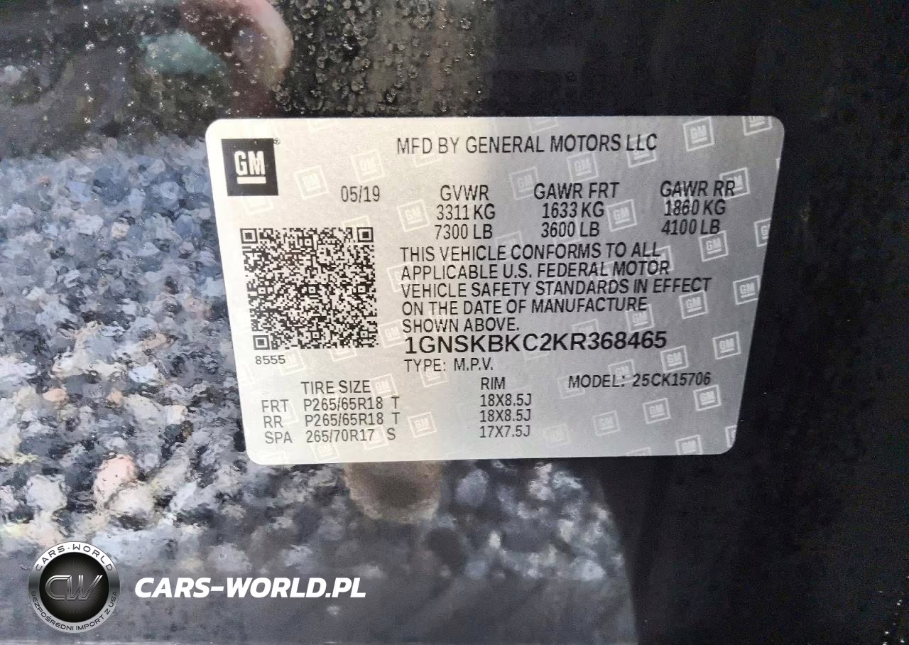 2019 Chevrolet Tahoe K1500 Lt VIN:1GNSKBKC2KR368465 - 13